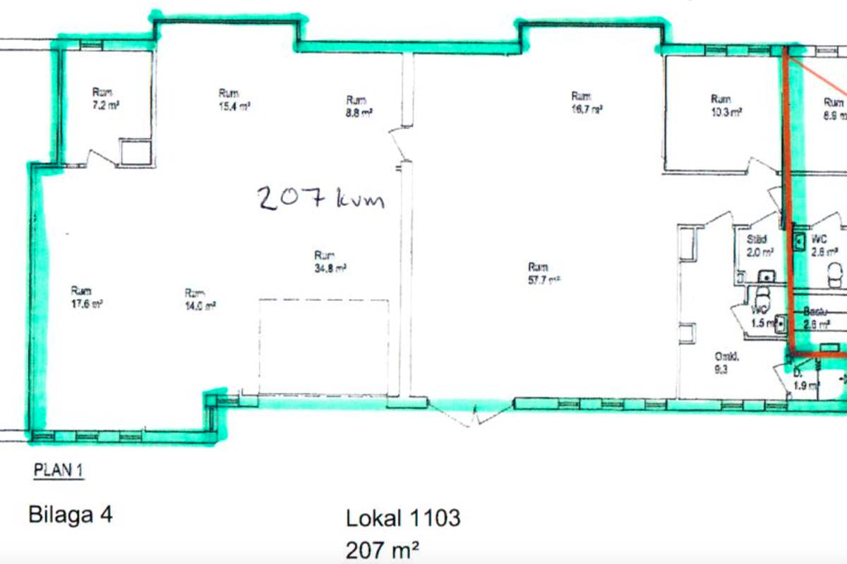 Planritning - Söndrumsvägen 31-33
